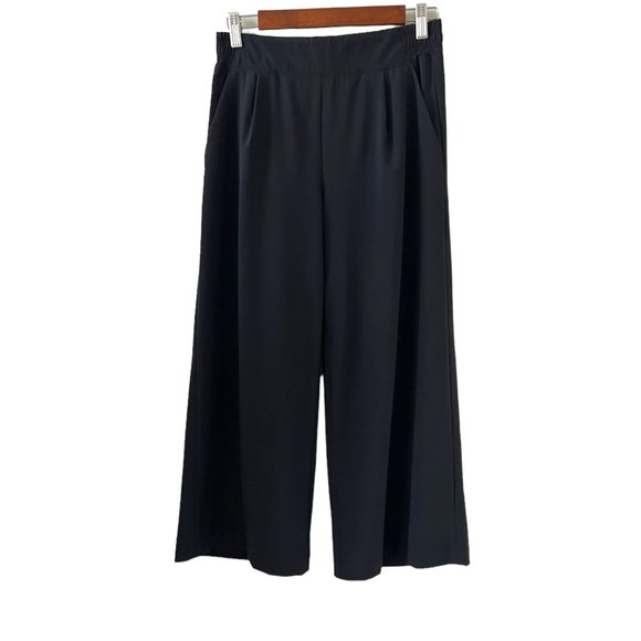 Athleta Pants - Athleta Brooklyn Wide Leg Crop Pants In Black Size 4